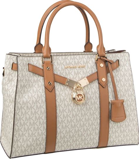 michael kors large signature mk satchel vanilla|macy's Michael Kors.